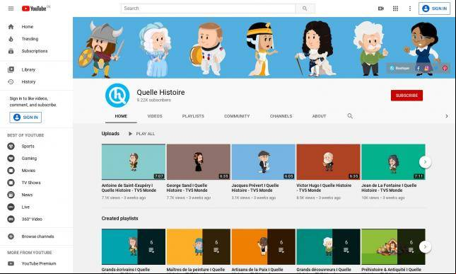 Quelle Histoire sur Youtube Quelle Histoire sur Youtube
